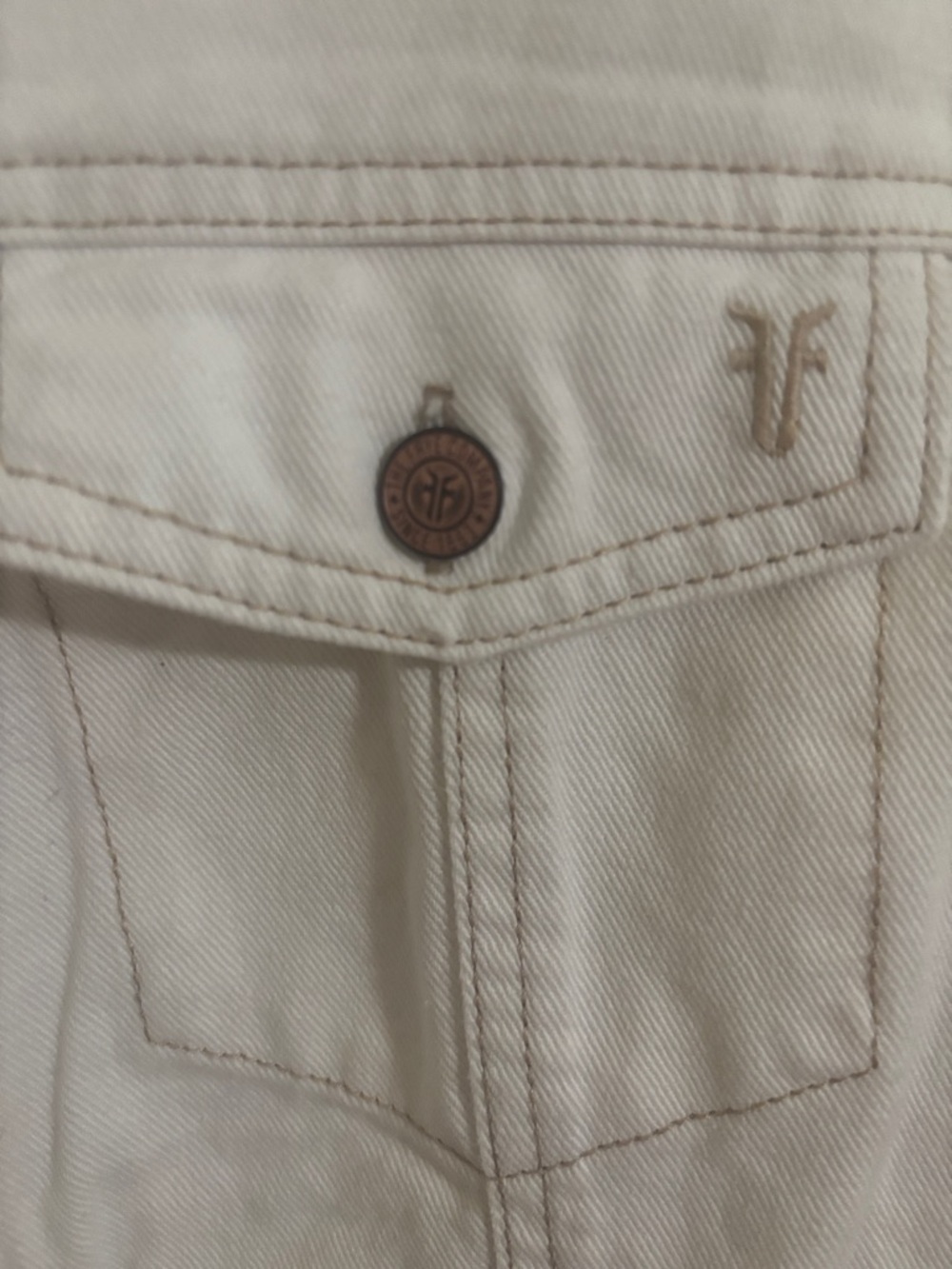 Frye White Long-Sleeve Button-Front Mini Denim Dress - Picture 4 of 10